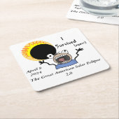 2024 Solar Eclipse Survival Edition Rechteckiger Pappuntersetzer (angewinkelt)