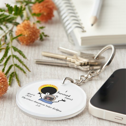 2024 Solar Eclipse Survival Edition Schlüsselanhänger (Vorderseite rechts)
