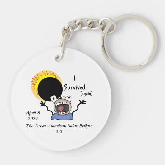 2024 Solar Eclipse Survival Edition Schlüsselanhänger (Rückseite)