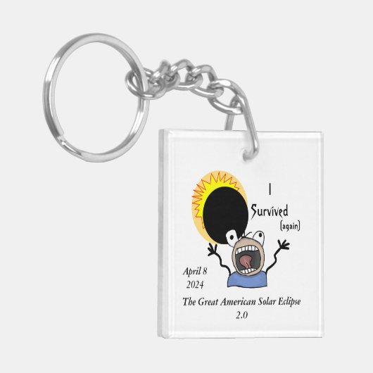 2024 Solar Eclipse Survival Edition Schlüsselanhänger (Vorderseite links)