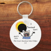 2024 Solar Eclipse Survival Edition Schlüsselanhänger (Vorderseite)