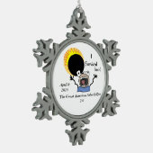 2024 Solar Eclipse Survival Edition Schneeflocken Zinn-Ornament (Links)