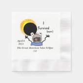 2024 Solar Eclipse Survival Edition Serviette (Vorderseite)