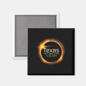 2024 Solar Eclipse Texas USA Totality Magnet (Vorderseite/Rückseite)