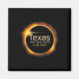 2024 Solar Eclipse Texas USA Totality Magnet