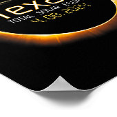2024 Solar Eclipse Texas USA Totality Poster (Ecke)