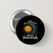 2024 Solar Eclipse Totality Celestial Event Souven Button (Vorne & Hinten)