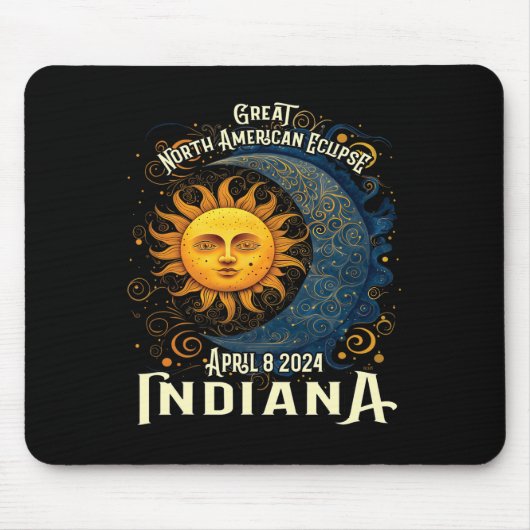 2024 Solar Eclipse Totality Celestial Event Souven Mousepad (Vorne)