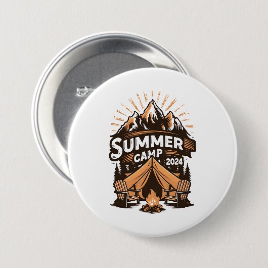 2024 Sommerlager Sommerferien Camping Matching Button (Vorne & Hinten)