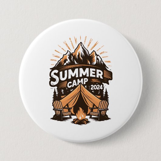 2024 Sommerlager Sommerferien Camping Matching Button (Vorderseite)