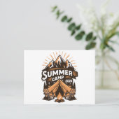 2024 Sommerlager Sommerferien Camping Matching Postkarte (Stehend Vorderseite)