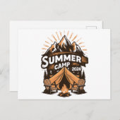 2024 Sommerlager Sommerferien Camping Matching Postkarte (Vorne/Hinten)
