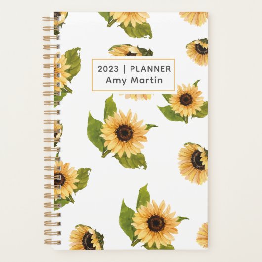 2024 Sonnenblumen Grüne Woche Monatlich nicht gepl Planer (Vorderseite)