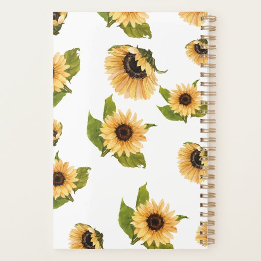 2024 Sonnenblumen Grüne Woche Monatlich nicht gepl Planer (Rückseite)