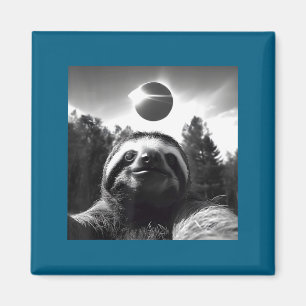 2024 Sonnenfinsternis Lustiger Faultier Selfie Magnet