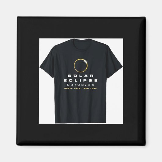 2024 Sonnenfinsternis North Java New York Magnet (Vorne)