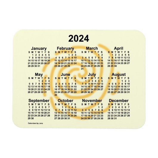 2024 Sonnentage Kalender von Janz 4x3 Magnet (Horizontal)