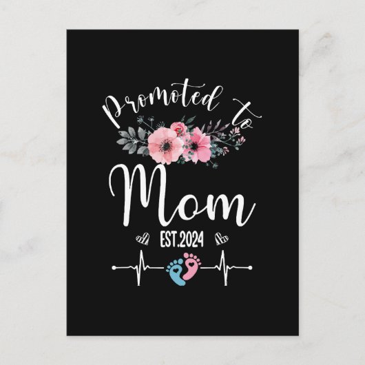 2024 Sonntag mit floraler Mutter Postkarte (Vorderseite)