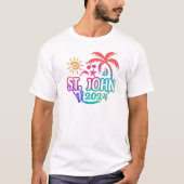 2024 St. John USVI Vacation-Saint John T - Shirt (Vorderseite)