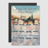 2024 Städtekalender an der Küste Magnetkarte (Vorne/Hinten)