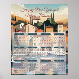 2024 Städtekalender an der Küste Poster