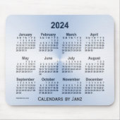 2024 Steel Blue Calendar von Janz Mouse Pad Mousepad (Vorne)