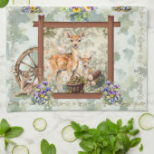 2024 Stiefmütterchen für das Handtuch, das Hirsche Geschirrtuch (Gefaltet)