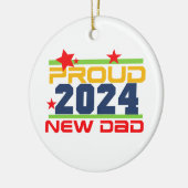 2024 - Stolzes neues Papa-Ornament Keramik Ornament (Links)