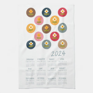 2024 Tee Handtuchkalender Küche Weitblick Geschirrtuch