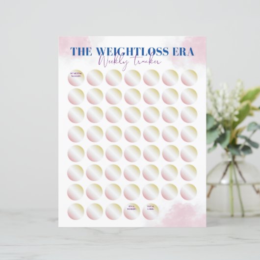 2024 The Weight Loss Era Tracker - 52 Week Tracker (Stehend Vorderseite)