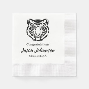 2024 Tiger Mascot Abschluss Napkins High School Serviette