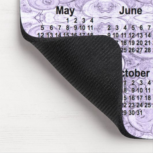 2024 Tiny Bubbles Lila Calendar von Janz Mousepad (Ecke)