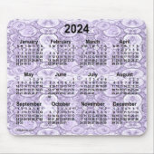 2024 Tiny Bubbles Lila Calendar von Janz Mousepad (Vorne)