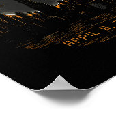2024 Total Solar Eclipse April 8 New York Poster (Ecke)