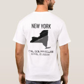 2024 Total Solar Eclipse New York T - Shirt (Rückseite)
