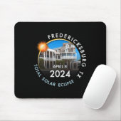 2024 Total Solar Eclipse Totality Fredericksburg T Mousepad (Mit Mouse)