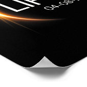 2024 Totalität Eclipse Solar 2024 Poster (Ecke)