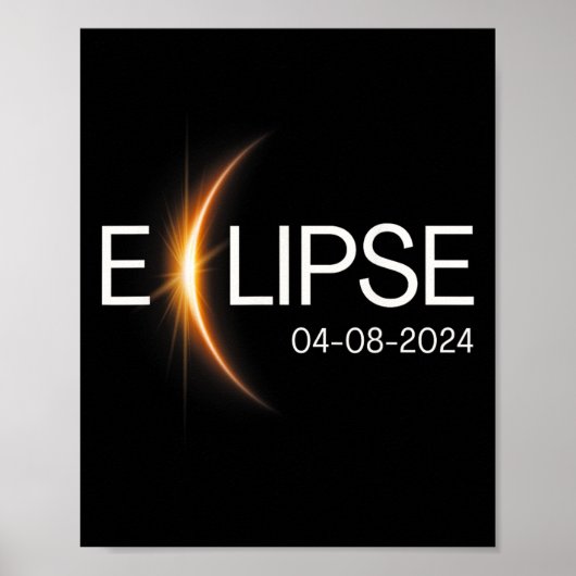 2024 Totalität Eclipse Solar 2024 Poster (Vorne)