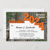 2024 Tree Camouflage Abschluss Twin Foto Einladung (Rückseite)