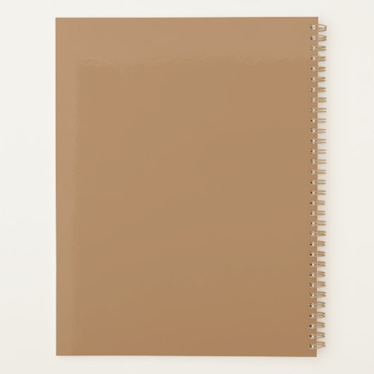 2024 Trendy Modern Brown Weekly Dated Planer (Rückseite)