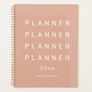 2024 Trendy Modern Light Pink Weekly Dated Planer