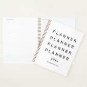 2024 Trendy Modern White Weekly Dated Planer (Anzeige)