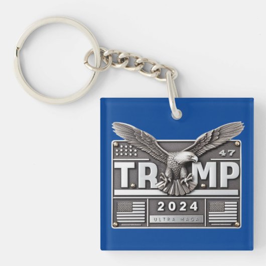 2024 TRUMP 47 mit einem Adler Schlüsselanhänger (Vorderseite)