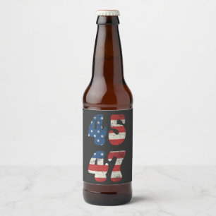 2024 Trump Amerika wieder zum Patriotischen Amerik Bierflaschenetikett