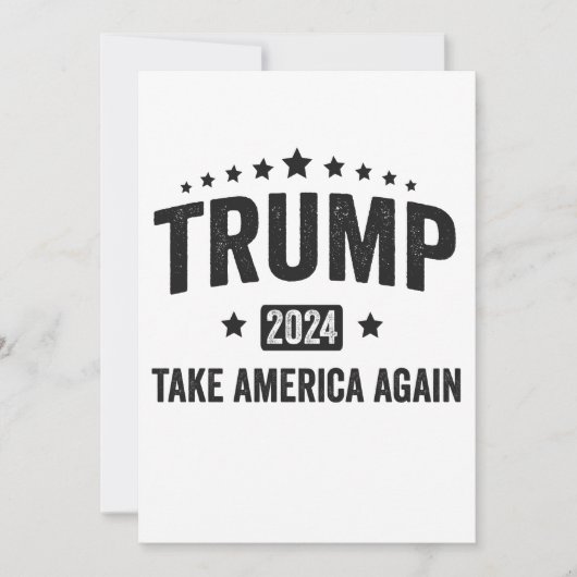 2024 Trump Amerika wieder zum Patriotischen Amerik Einladung (Vorderseite)