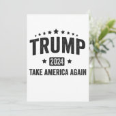 2024 Trump Amerika wieder zum Patriotischen Amerik Einladung (Stehend Vorderseite)