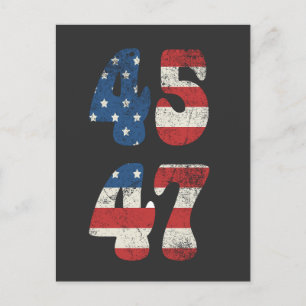 2024 Trump Amerika wieder zum Patriotischen Amerik Feiertagspostkarte