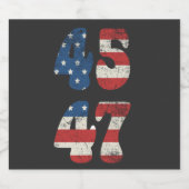 2024 Trump Amerika wieder zum Patriotischen Amerik Schaumweinetikett (Einzelnes Label)