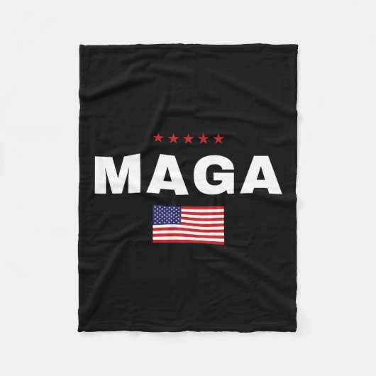 2024 Trump Anhänger Präsidentschaftswahlen US-amer Fleecedecke (Vorderseite)