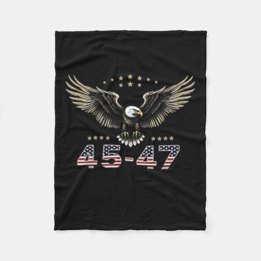 2024: Trump gewinnt an der Front der Fahne "Back W Fleecedecke (Vorderseite)